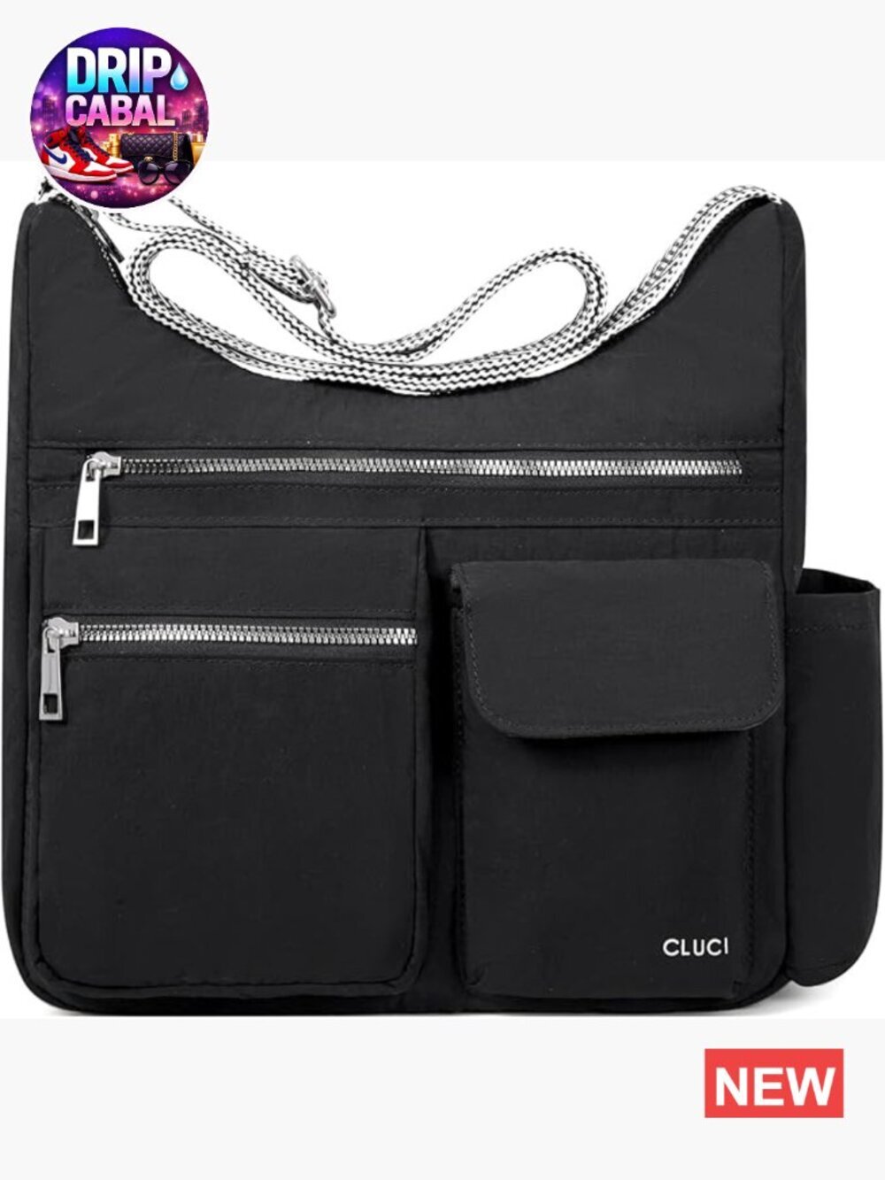 Waterproof Nylon Crossbody Bag with Anti-Theft Pocket